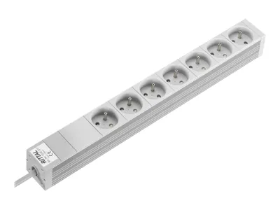 Produktbild von Rittal 7240.510, 2 m, Drinnen, Typ F, Weiß, Aluminium, Polycarbonat, 7 AC-Ausgänge