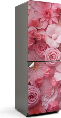 Produktbild von 3D-Blumenarrangements – Kühlschrank Aufkleber – Klebefolie Kühlschrank – Kühlschrank Dekor – Kühlschrankfolie selbstklebend – Küchen Dekoration – 60x180 cm