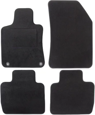 Image de Tapis De Sol Noir Velours Pour Peugeot 508 Depuis 2019 4pcs, Ajustement précis, Base Antidérapante, Renforcée dans la Zone de la Pédale