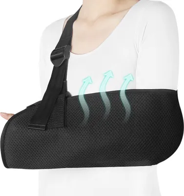 Produktbild von L Armschlinge, Schulter Wegfahrsperre, Verstellbare Armstütze, Handgelenksverstauchung, Unterarmfraktur zur Schmerzlinderung und Vorbeugung von Verletzungen