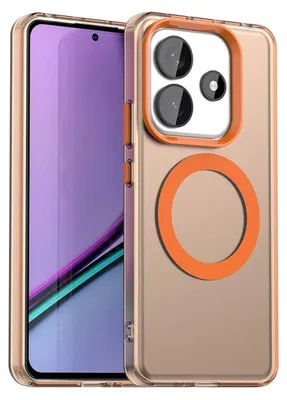 Image de Coque de protection hybride TPU Magsafe pour Xiaomi Redmi Note 14 5G, motif Candy, couleur orange