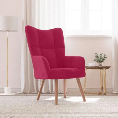 Image de vidaXL Fauteuil relax vin rouge velours
