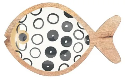 Productafbeelding van Only Natural – Houten serveerplank – Zwart – 31,5 x 19,5 x cm