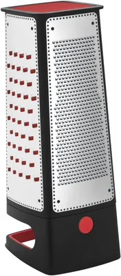 Produktbild von Silit 21.4130.2759, Box Reibe, Schwarz, Rot, Edelstahl, Kunststoff, Edelstahl, 18/10 Cr.Ni. Stainless Steel, 110 mm, 110 mm