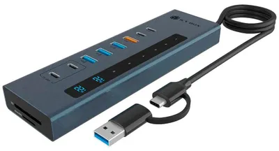 Produktbild von ICY Box IB-HUB1742CR-C2PD (anthrazit)