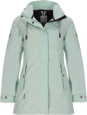 Produktbild von Dry Fashion Damen Funktionsmantel Leer mit abnehmbarer Kapuze - Taillierte Funktionsjacke wasserdicht und winddicht in Hellblau Größe 50