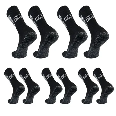 Obrázek produktu pro Sportovní ponožky PRO GRIPSOX, vysoce elastické fotbalové ponožky, protiskluzové, unisex, velikost 39-46, vhodné pro sport, 5 párů, černé
