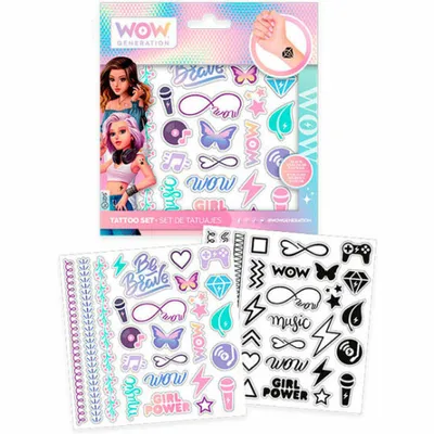 Obrázok produktu pre Kids Euroswan Sada tetovania WOW Generation, 50 ks