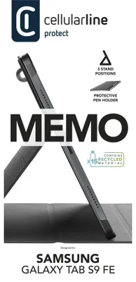 Produktbild von Cellularline Memo - Galaxy Tab S10 LITE / S10 FE / S9 FE / S9, Folio, Samsung, Galaxy Tab S9 FE, 27,7 cm (10.9"), 359 g