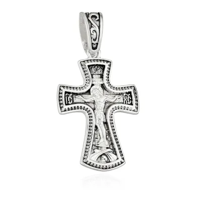 Produktbild von Kettenanhänger 925 Silber Kruzifix & Gottesmutter Zeichen 26,7mm x 20mm Exquisit
