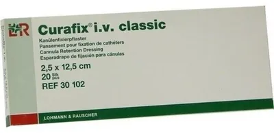 Productafbeelding van Lohmann & Rauscher Curafix i.v. classic, pleister voor het fixeren van infusen, 2,5 x 12,5 cm, 20 pleisters
