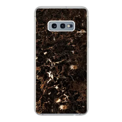 Produktbild von MuchoWow® Handyhülle Schutzhülle Hülle für Samsung Galaxy S10e Marmor - Schwarz - Gold Silikon Softcase Handy Hülle - Handy
