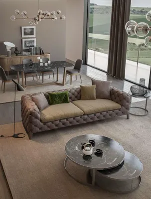 Obrázek produktu pro Třímístná moderní pohovka ve stylu obývacího pokoje Tauper Chesterfield