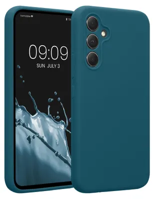 Produktbild von kwmobile Hülle kompatibel mit Samsung Galaxy A54 5G - Hülle Silikon gummiert - Handyhülle - Handy Case in Petrol matt