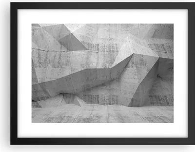 Produktbild von Gerahmtes Poster - Schwarzer Rahmen - Beton Wand Grau - 40x30 cm - Wand Bild - Wanddeko - Wandbilder - Kunstposter - Wandposter - Bilderrahmen - Bilder - Kunstdruck - Wandbild - P2BAA40x30-4183