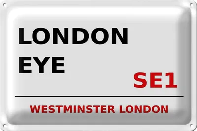 Produktbild von Blechschild London 30x20cm Westminster London Eye SE1