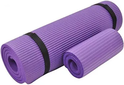 Produktbild von Extra dicke Fitnessmatte Lila für Yoga, Pilates & Fitness inkl. Kniebeschützer