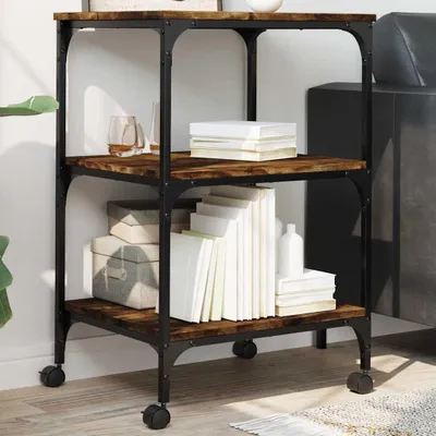 Obrázek produktu pro Stojan na tiskárny 3 police kouřový dub 50x41x75 cm materiál na bázi dřeva