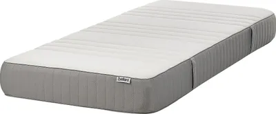 Produktbild von BELIANI Schaumstoffmatratze Mittel Weiß u. Grau 90x200 cm 20 cm Hoch Abnehmbarer Bezug Reißverschluss 7 Zonen Matratze für Einzelbett