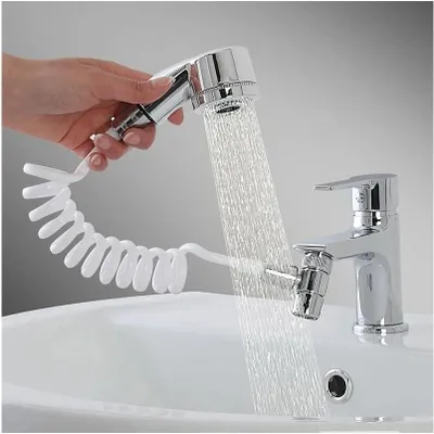 Produktbild von Kompakte Universal-Handbrause für Waschbecken oder Küche, Befestigung mit biologischem Klebstoff, einfache Montage