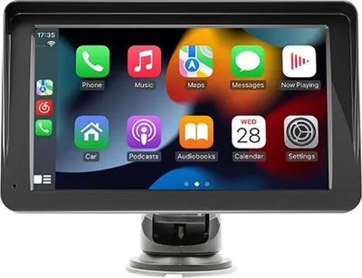 Produktbild von Avizar, Auto-Bildschirm 7" CarPlay Android Auto Saugnapfhalterung, Schwarz