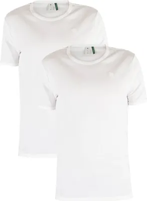 Produktbild von G-Star Herren 2er Pack Slim Crew T-Shirts, Weiß XL
