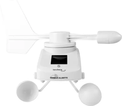 Produktbild von Technoline Alerts MA 10660 Windsensor, Zusatzsensor, Datenübertragung auf das Smartphone, Alarmierung via Push-Mitteilung weiß, 18,5 x 30 x 20,5 cm