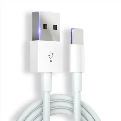 Produktbild von Ladekabel passt für Apple iPhone 14, 13, 12, 11, XR, XS, X, 8, SE 8Pin  Ladekabel 1 Meter, Weiß