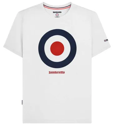 Productafbeelding van M|Lambretta Target T-shirt voor heren, model SS3846, kleur: wit