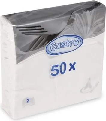 Zdjęcie produktu dla Serwetki 33x33/50szt 2vr. biały