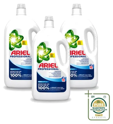 Produktbild von 3 x Ariel Professional Regular Flüssigwaschmittel - 4,05 L - Vorratspackung - 3 Stücke