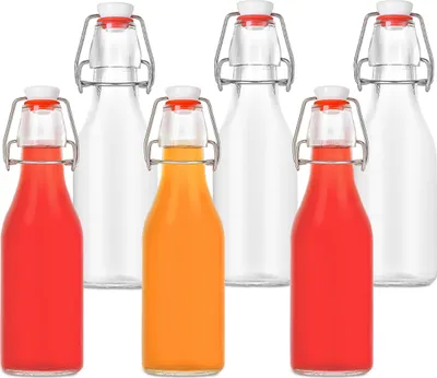 Obrázok produktu pre Relaxdays 10051252_1090, 250 ml, Sklo, Priehľadná, 6 kusov, Odklápacie viečko, 6 cm