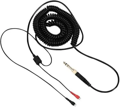 Productafbeelding van Vervangende veerspiraalkabel Hoofdtelefoon-audiokabel Veerdraad voor Sennheiser HD25/ 560/540/ 480/430/ 490/520/ 530/450/ 440/420/ 230/250 hoofdtelefoons, 3,5 mm- en 6,5 mm-stekkers