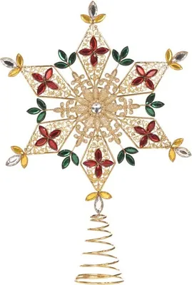 Produktbild von Goodwill Weihnachtsbaum Peak-Peak Star Gold-Rot 38 cm