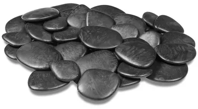 Produktbild von tera® Kunststeine Pebbles Schwarz 3 - 4 cm für 50 x 25 cm Fläche - Kunststoff