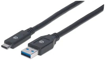 Produktbild von MANHATTAN USB 3.1 Gen1 Typ C-Kabel C-Stecker/A-Stecker 3m