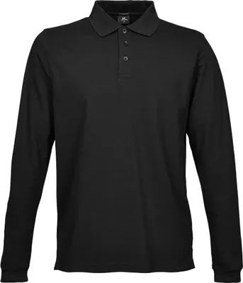 Produktbild von Tee Jays 1406 | Mens Stretch Long Sleeve Poloshirt - Farbe: Black - Größe: L