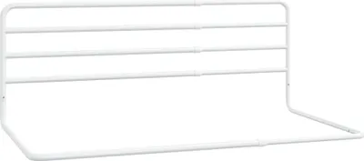 Image de vidaXL Barrière de sécurité pour lit d'enfant blanc (76-137)x55 cm fer