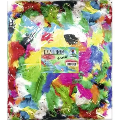Produktbild von Flauschfedern, 100 g Intensive Farben