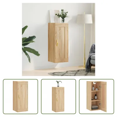 Produktbild von The Living Store Wandschrank Sonoma-Eiche 34,5x34x90 cm Holzwerkstoff