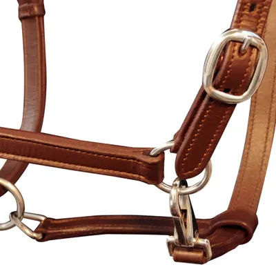 Produktbild von vidaXL Echtleder Halfter Stallhalfter verstellbar braun Pony