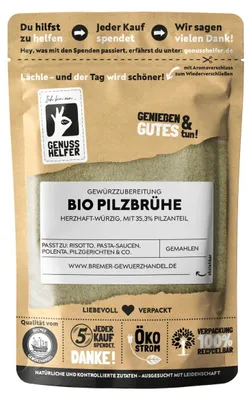 Produktbild von Pilzbrühe – Champignon, Steinpilz & Shiitake