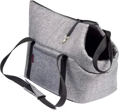 Produktbild von Hundetasche Tragetasche Transporttasche für Hunde & Katzen – Größe L (42×29×33 cm) – Grau – bis 15 kg