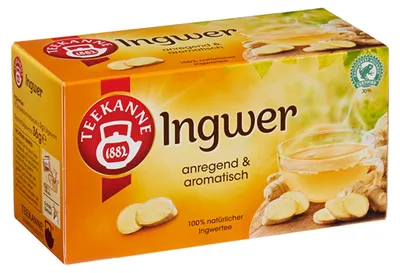 Image de TEEKANNE 069409 TEEKANNE Ingwer Tee 18 Portionen