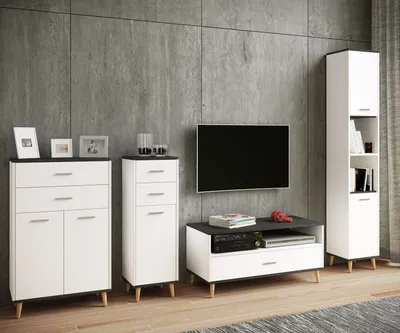 Produktbild von VCM Holz Kommode | Sideboard mit 2 Drehtüren | Maße ca. H. 81 x B. 60 x T. 32 cm - Lindas
