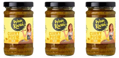 Immagine prodotto di Wan Kwai pasta di curry thailandese pasta di spezie gialle peperoncino rosso 110g confezione da 3