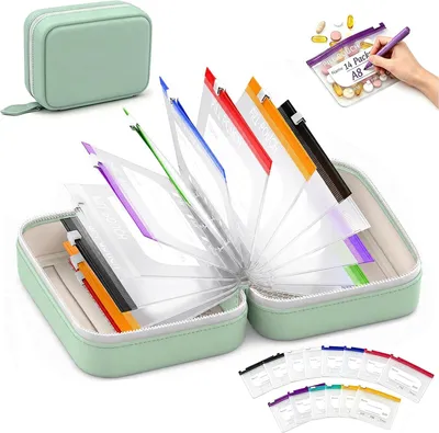 Imagen del producto de Organizador de pastillas, para 14 días, impermeable, en 7 colores, ideal para viajes