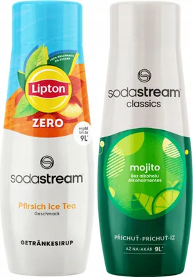 Image de 2x SodaStream Lipton Ice Tea Peach Zero Sirop sans sucre + Mojito Mohito
