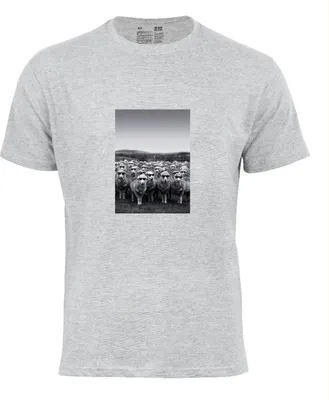 Produktbild von Cotton Prime® T-Shirt "Schafe mit Sonnenbrille" L Grau