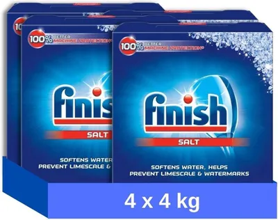 Zdjęcie produktu dla Finish Sól do zmywarki - Zwykła - 4 kg - 4 sztuki - Opakowanie ekonomiczne